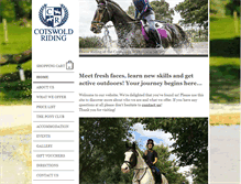 Tablet Screenshot of cotswoldriding.com